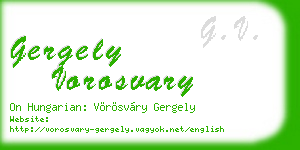 gergely vorosvary business card