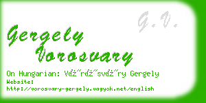 gergely vorosvary business card